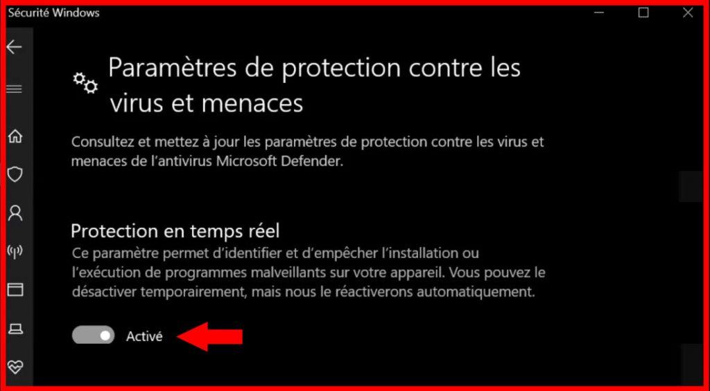 Désactiver Windows Defender